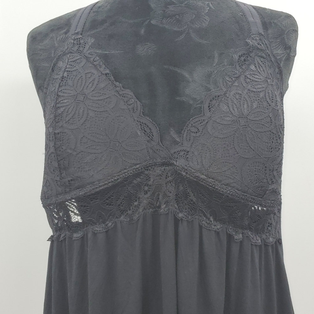 Daisy Fuentes Women  Chemise Teddy Babydoll Soft Stretch Mother Day Black Sz 1X - Picture 3 of 17